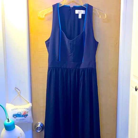 🌹Belle Badgley Mischka Navy Sleeveless Maxi Dress - Picture 12 of 13